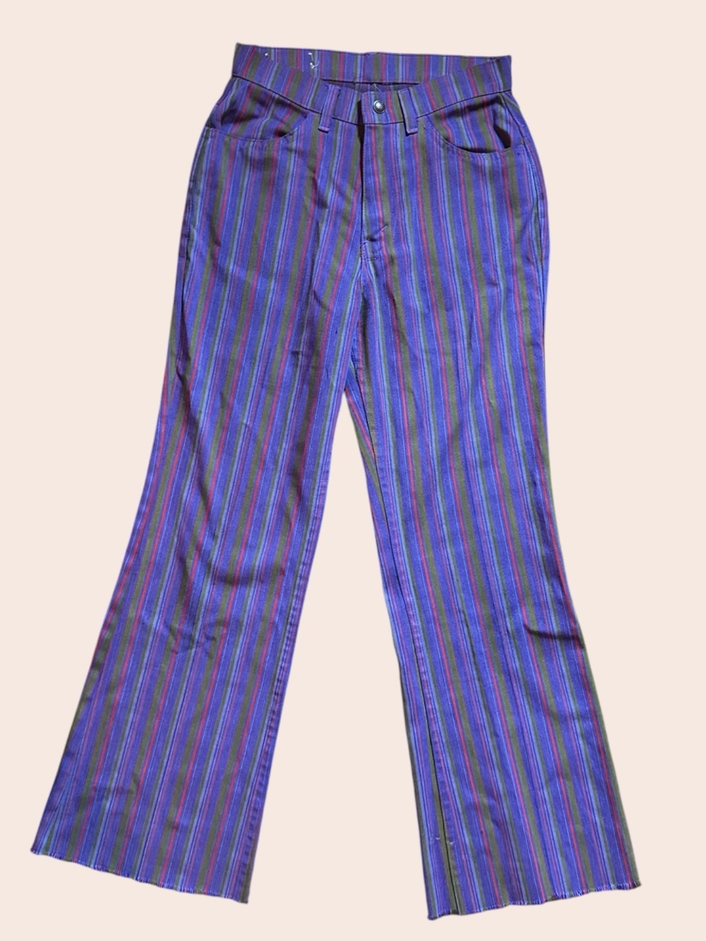 Levi's High Rise Striped Purple & Blue Women's Jeans